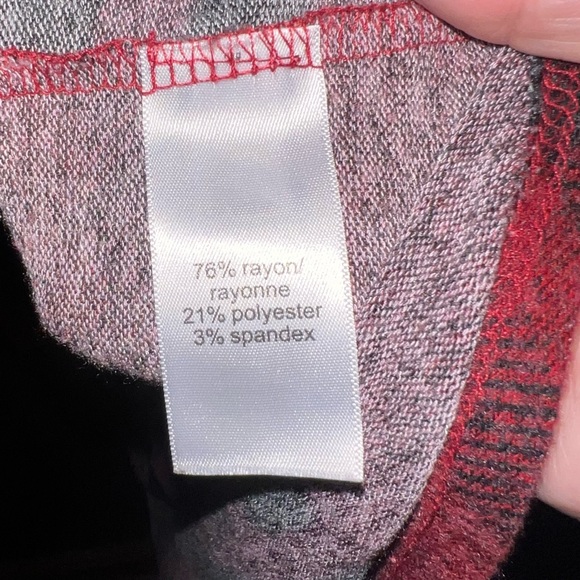 NWOT—24/7 Red Buffalo Plaid Flawless Tee—3X - Picture 6 of 8